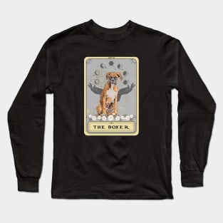 Boxer Dog Tarot Card, Boxer dog lover Long Sleeve T-Shirt